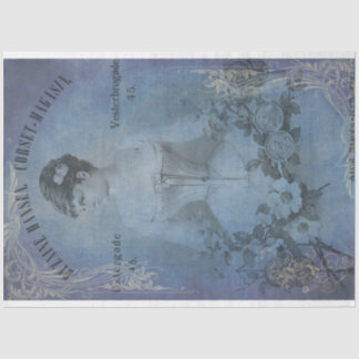 Papier Mousseline Papier de découpage bleu dépoli pour dames