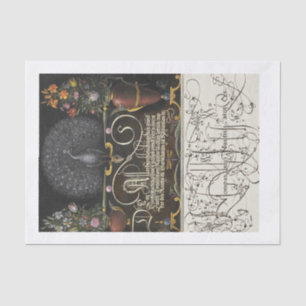 Papier Mousseline Papier de découpage calligraphique Peacock