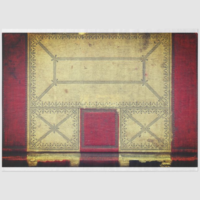 Papier Mousseline Papier de découpage de couverture du livre rouge (Recto)