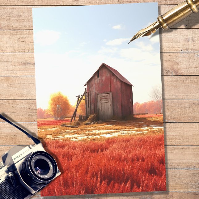 Papier Mousseline Papier de découpage de la grange en hiver 2 (Créateur téléchargé)