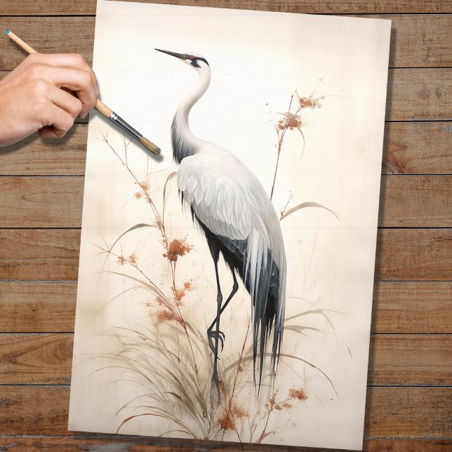 Papier Mousseline Papier de découpage de la grue japonaise 2 (Créateur téléchargé)