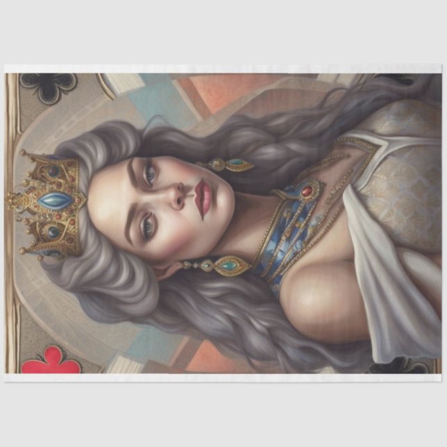 Papier Mousseline Papier de découpage de la reine d'argent (Recto)