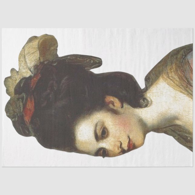Papier Mousseline Papier de découpage de profil de femme (Recto)