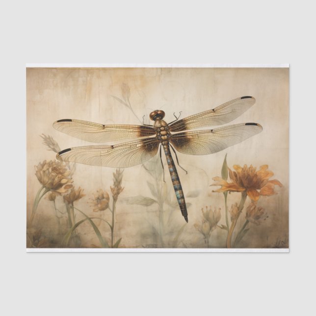 Papier Mousseline Papier de découpage Dragonfly 3 (Recto)
