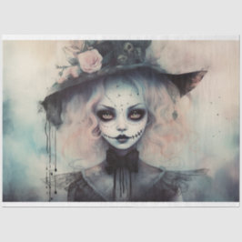 Papier Mousseline Papier de découpage éffrayant fille 5