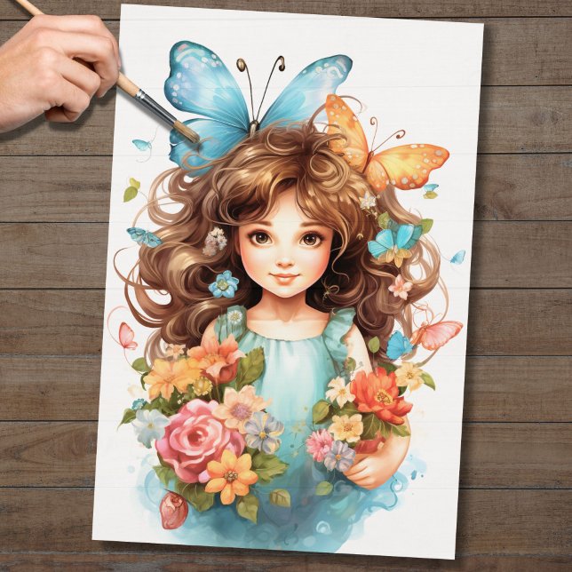 Papier Mousseline Papier de découpage Fairy 3 (Créateur téléchargé)