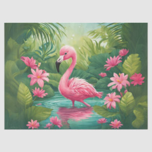 Papier Mousseline Papier de découpage Flamant rose bébé