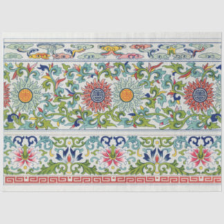 Papier Mousseline Papier de découpage floral asiatique