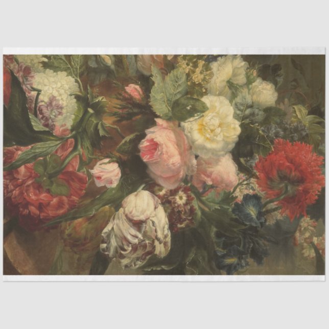 Papier Mousseline Papier de découpage floral d'art raffiné (Recto)