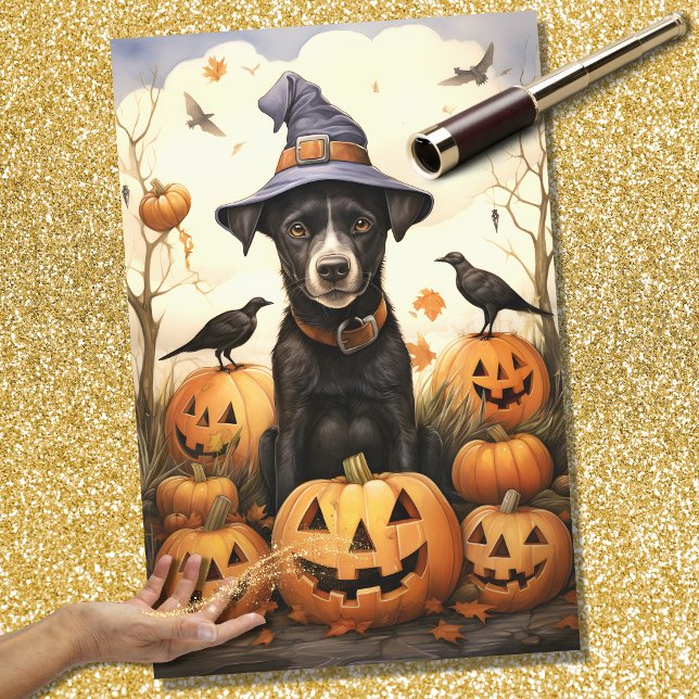 Papier Mousseline Papier de découpage Halloween Chien 3 (Créateur téléchargé)