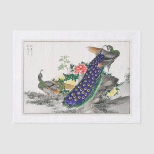 Papier Mousseline Papier de découpage Peacock