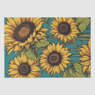 Papier Mousseline Papier de découpage Pop Art Sunflower