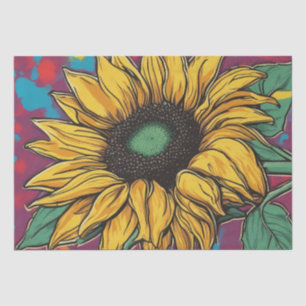 Papier Mousseline Papier de découpage Pop Art Sunflower
