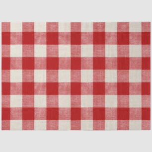 Papier Mousseline Papier de découpage rouge Buffalo Check