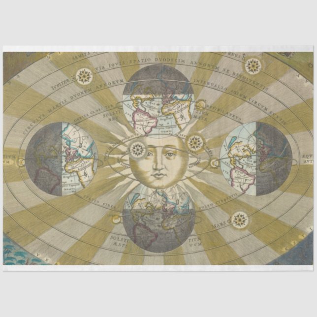 Papier Mousseline Papier de découpage Sun & Moon (Recto)