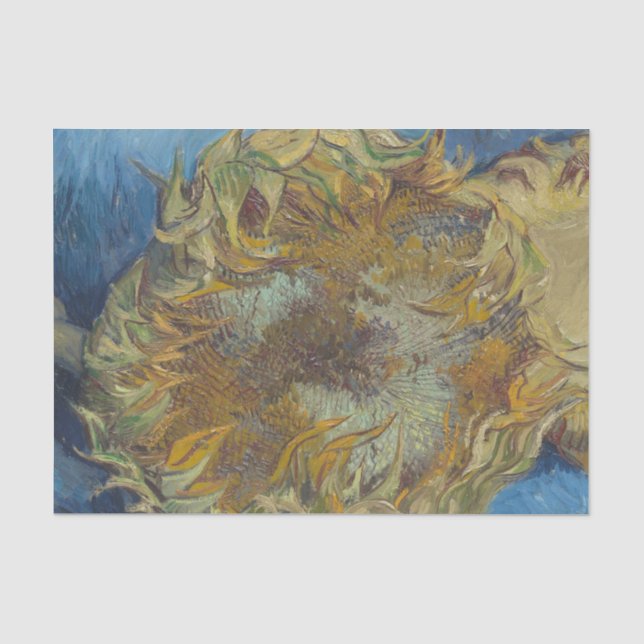 Papier Mousseline Papier de découpage Sunflowers Van Gough (Recto)
