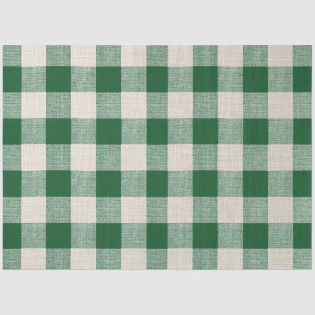Papier Mousseline Papier de découpage vert et bleu Buffalo Check (Recto)