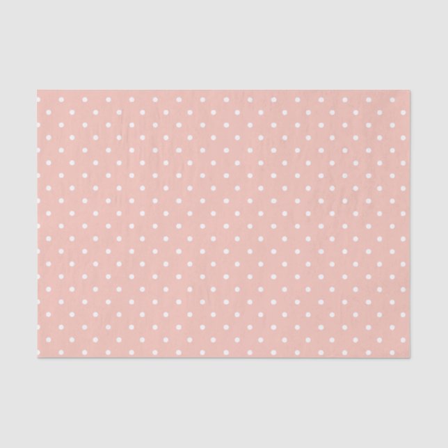 Papier Mousseline Papier de fond blanc et blanc Polka Dot (Recto)
