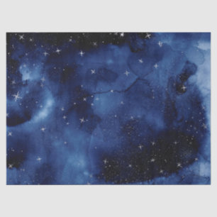 Papier Mousseline Papier de fond bleu Galaxy Stars