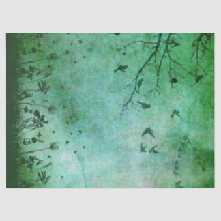 Papier Mousseline Papier de fond d'art Silhouette verte