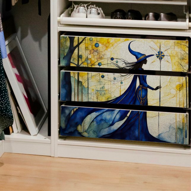 Papier Mousseline Papier de fond de découpage de la femme bleu magiq (Créateur téléchargé)