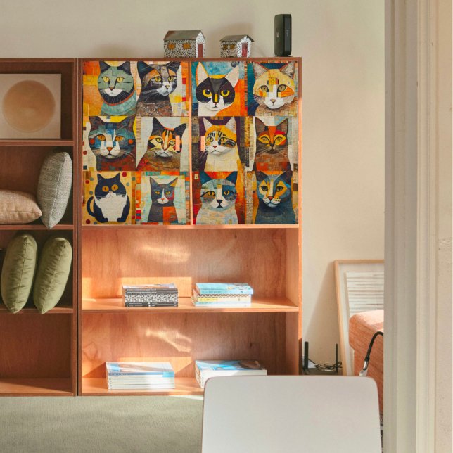 Papier Mousseline Papier de fond de découpage de l'explosion de chat (Créateur téléchargé)