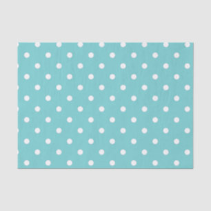 Papier Mousseline Papier de fond de la Polka Sky Turquoise