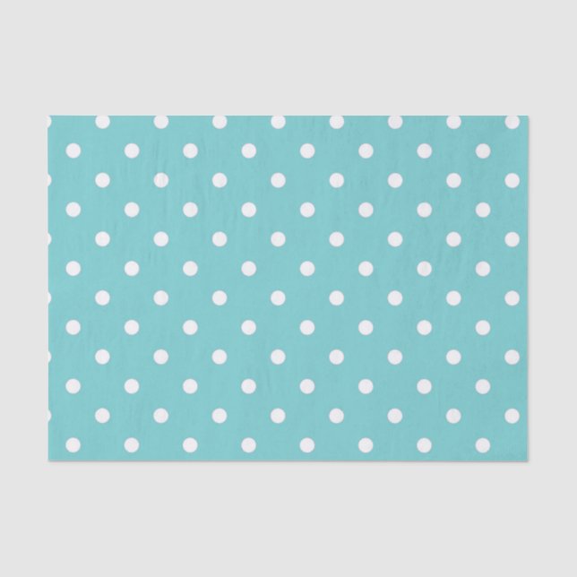 Papier Mousseline Papier de fond de la Polka Sky Turquoise (Recto)