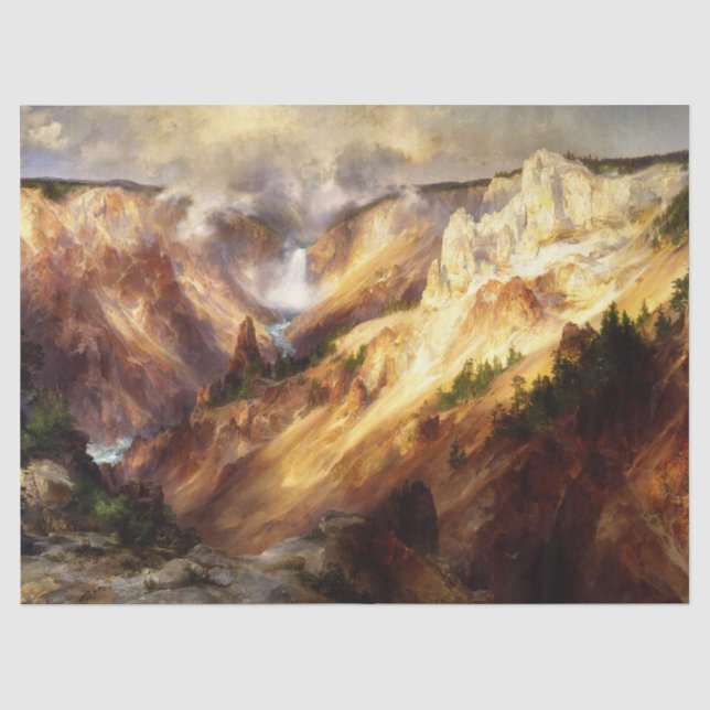 Papier Mousseline Papier de fond de la rivière Yellowstone (Recto)
