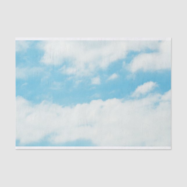 Papier Mousseline Papier de fond nuages (Recto)