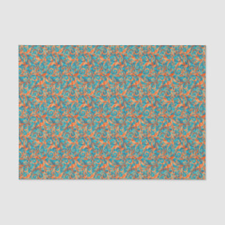 Papier Mousseline Papier de fond orange et Turquoise calqué