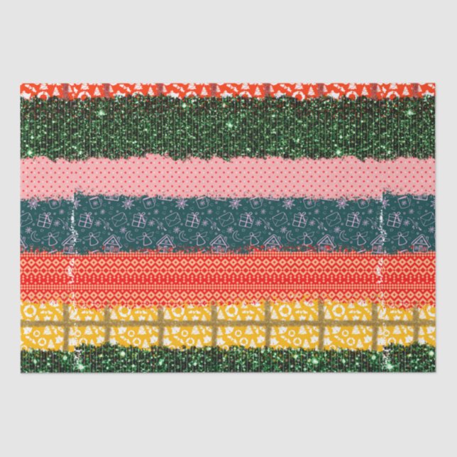 Papier Mousseline Papier de Noël à impression multiple (Recto)