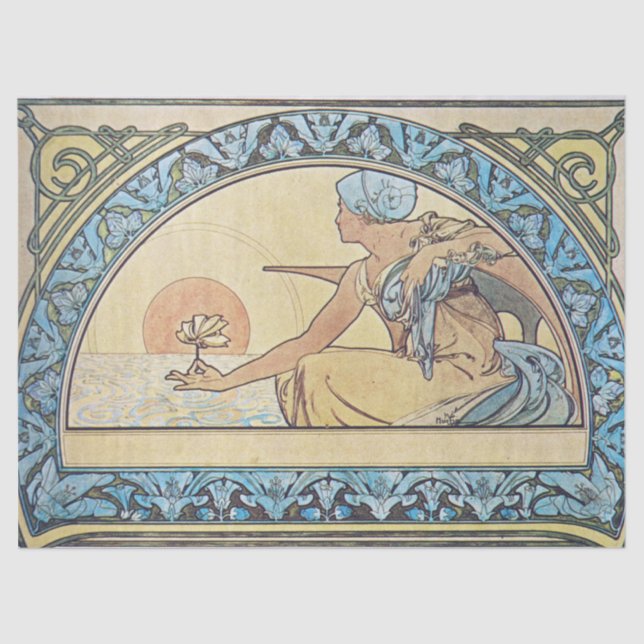 Papier Mousseline Papier de Nouveau Decoupage d'art (Recto)