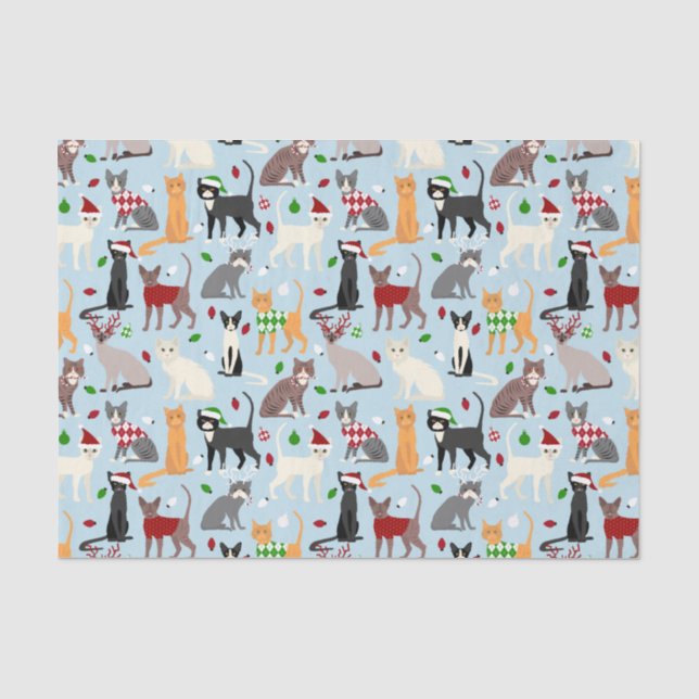 Papier Mousseline Papier de papier à papier pour chats de Noël (Recto)