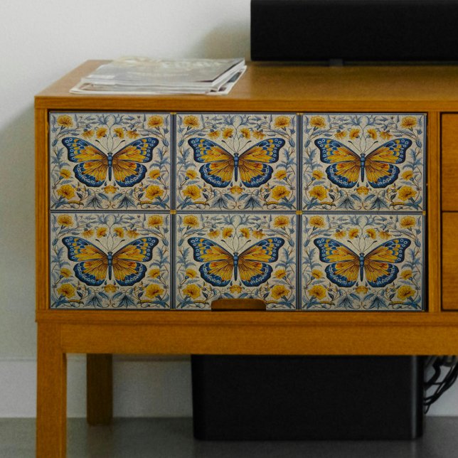 Papier Mousseline Papier de papier de découpage à papillons bleus vi (Créateur téléchargé)