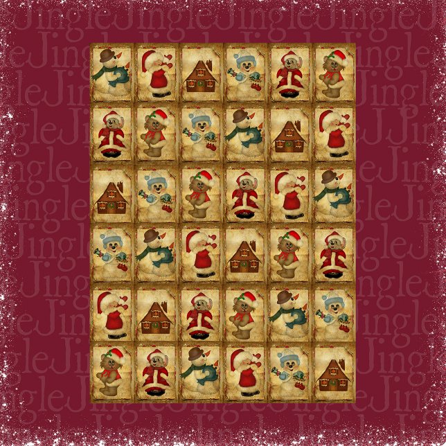 Papier Mousseline Papier de papier de découpage de Noël mignon (Créateur téléchargé)