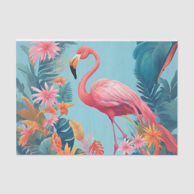 Papier Mousseline Papier de papier de découpage Flamant rose fabuleu (Recto)