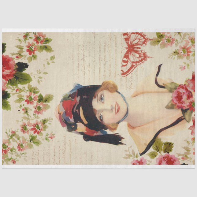 Papier Mousseline Papier de papier de découpage pour femmes français (Recto)