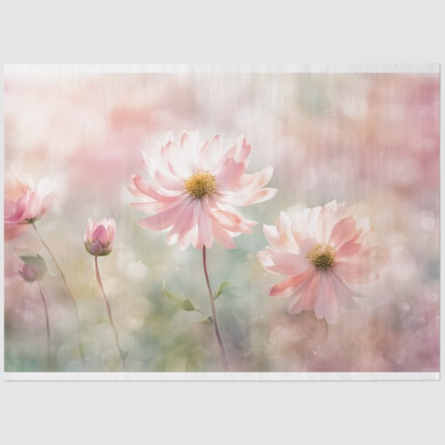 Papier Mousseline Papier de papier de découpage rose (Recto)