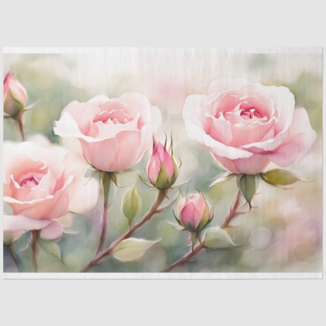 Papier Mousseline Papier de papier de découpage rose (Recto)