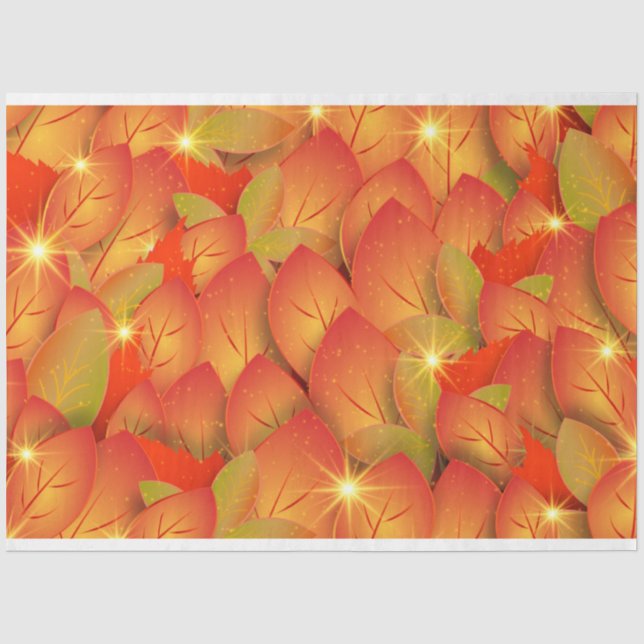 Papier Mousseline papier de papier de feuilles d'automne (Recto)
