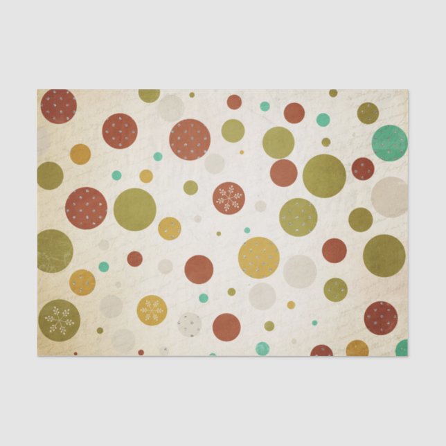 Papier Mousseline Papier de papier de fond blanc Polka Dot Snowflake (Recto)