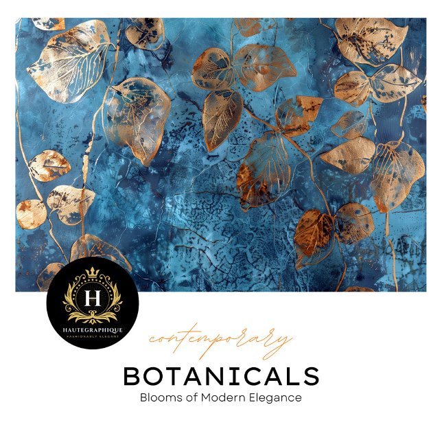 Papier Mousseline Papier de papier de fond bleu profond et feuille d (Créateur téléchargé)