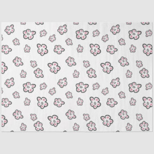 Papier Mousseline papier de papier de motif de fleurs rose