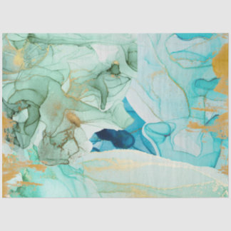 Papier Mousseline Papier de papier de papier de découpage bleu, vert