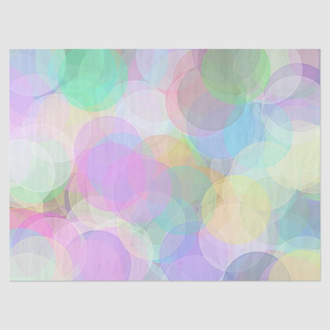 Papier Mousseline papier de papier de tissu aux cercles pastel (Recto)