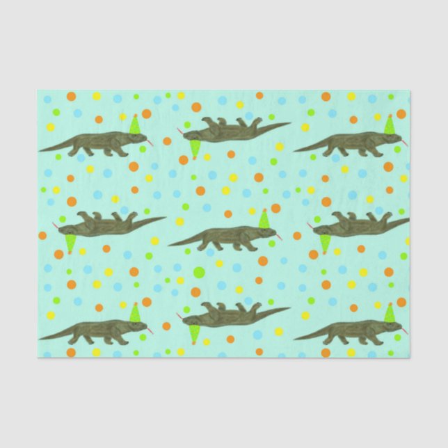 Papier Mousseline Papier de papier du Komodo Dragon Party (Recto)