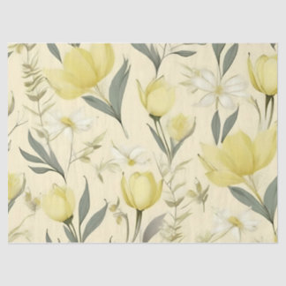 Papier Mousseline Papier de papier  Mariage Roses Jaunes