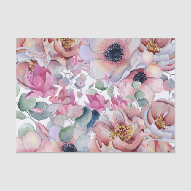 Papier Mousseline Papier de papier tissu rose pâle (Recto)