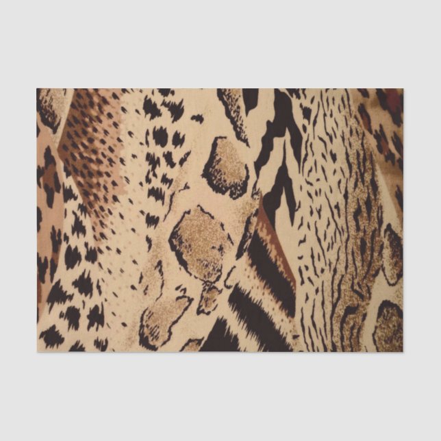 Papier Mousseline papier de tissu animal sauvage (Recto)